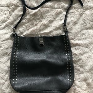 REBECCA MINKOFF SMALL DARREN LEATHER FEED BAG